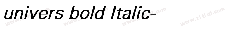 univers bold Italic字体转换